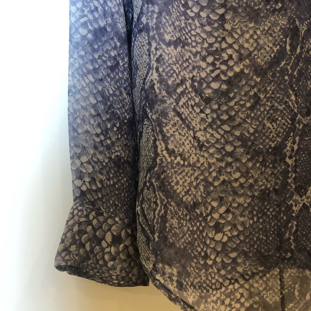 Equipment, 100% Silk, Python Button Down Top - image 3